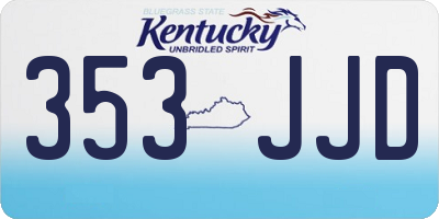 KY license plate 353JJD