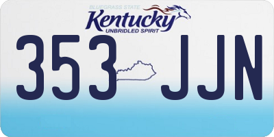 KY license plate 353JJN