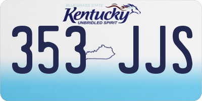 KY license plate 353JJS