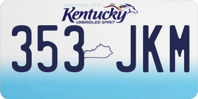 KY license plate 353JKM