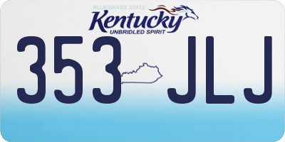 KY license plate 353JLJ