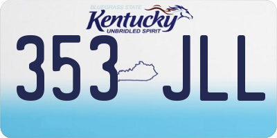 KY license plate 353JLL
