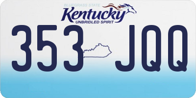 KY license plate 353JQQ