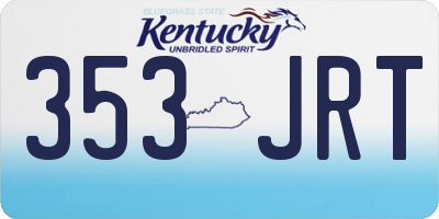KY license plate 353JRT