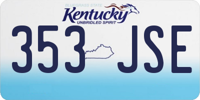 KY license plate 353JSE