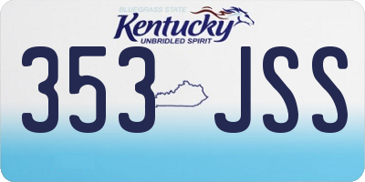 KY license plate 353JSS