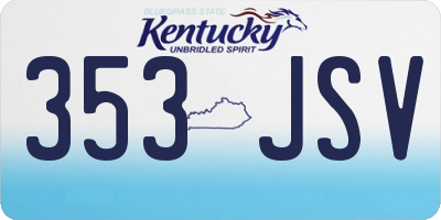 KY license plate 353JSV