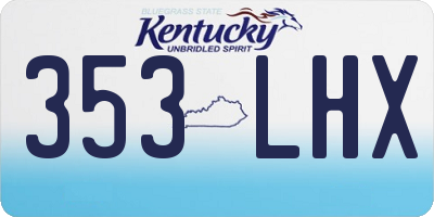 KY license plate 353LHX