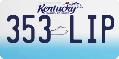 KY license plate 353LIP