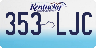 KY license plate 353LJC