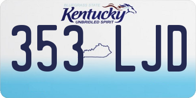 KY license plate 353LJD