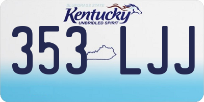 KY license plate 353LJJ