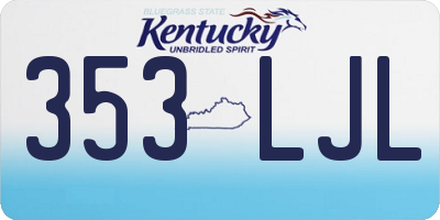 KY license plate 353LJL