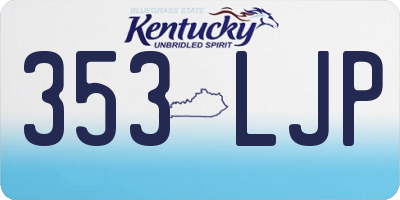 KY license plate 353LJP