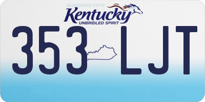 KY license plate 353LJT