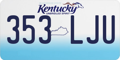 KY license plate 353LJU