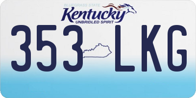 KY license plate 353LKG