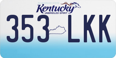 KY license plate 353LKK