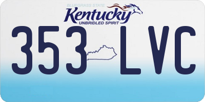 KY license plate 353LVC