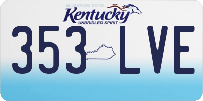 KY license plate 353LVE