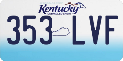 KY license plate 353LVF