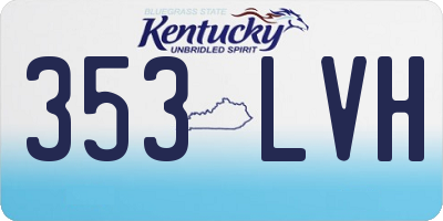KY license plate 353LVH