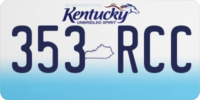 KY license plate 353RCC