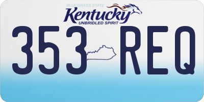 KY license plate 353REQ