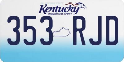 KY license plate 353RJD