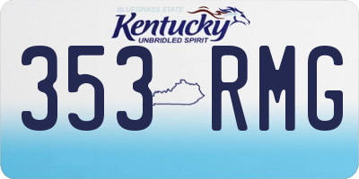 KY license plate 353RMG