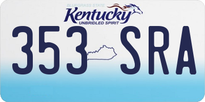 KY license plate 353SRA