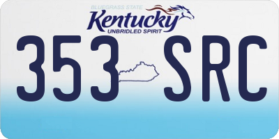 KY license plate 353SRC