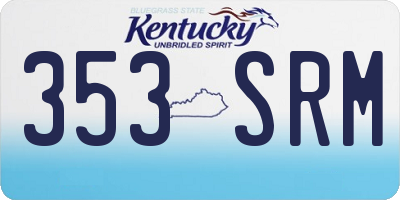 KY license plate 353SRM