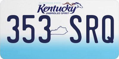 KY license plate 353SRQ