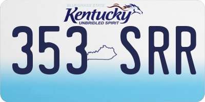 KY license plate 353SRR