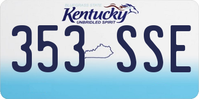 KY license plate 353SSE