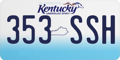 KY license plate 353SSH