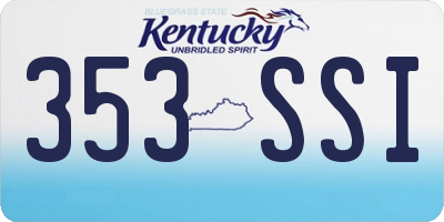 KY license plate 353SSI