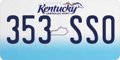 KY license plate 353SSO