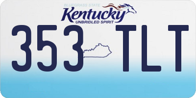 KY license plate 353TLT