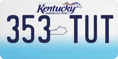 KY license plate 353TUT