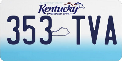 KY license plate 353TVA