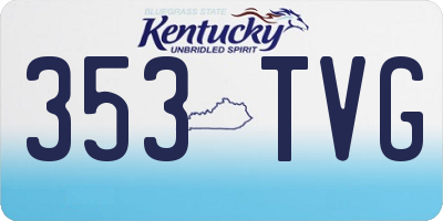 KY license plate 353TVG