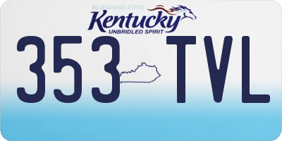 KY license plate 353TVL