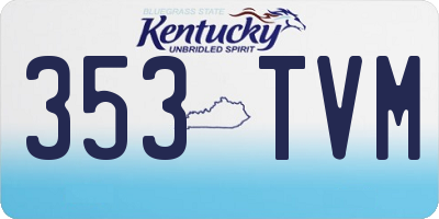 KY license plate 353TVM