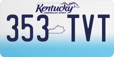 KY license plate 353TVT