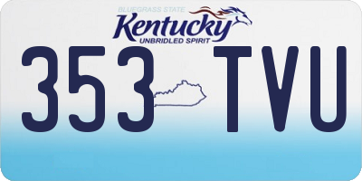 KY license plate 353TVU