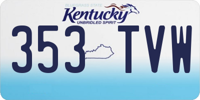 KY license plate 353TVW