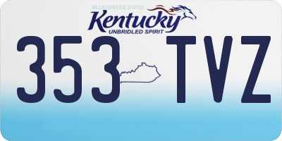 KY license plate 353TVZ
