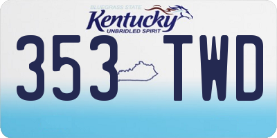 KY license plate 353TWD